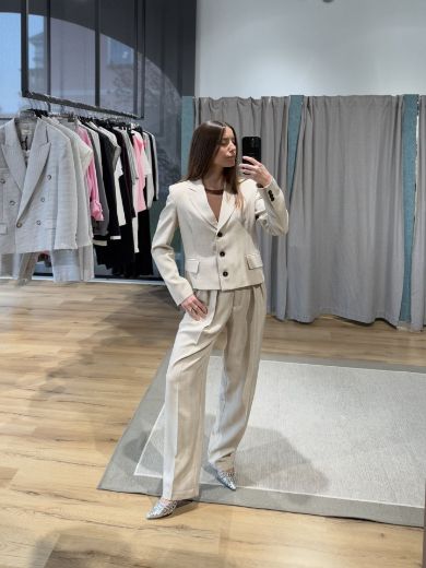 Immagine di PANTALONE FIL DI LUREX BEIGE