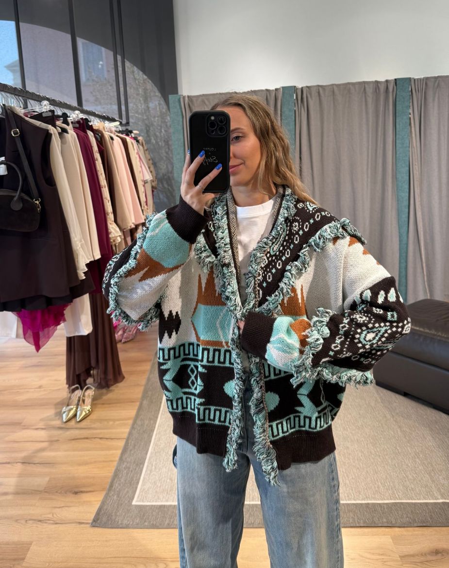 Immagine di CARDIGAN BANDANA GEOMETRIC