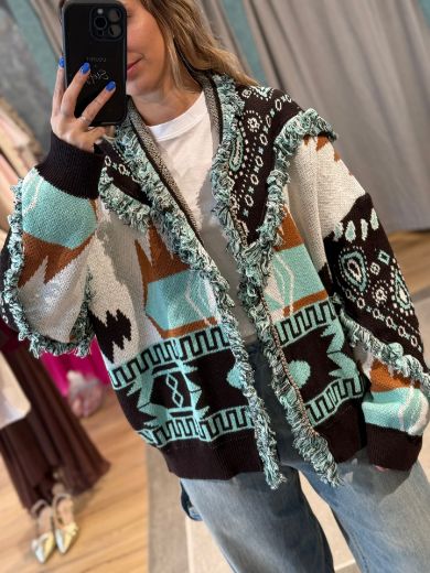 Immagine di CARDIGAN BANDANA GEOMETRIC