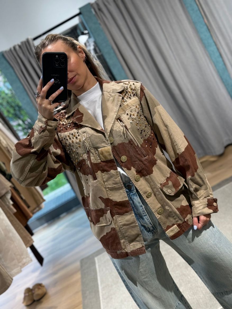 Immagine di GIACCA CAMICIA CAMOUFLAGE STRASS