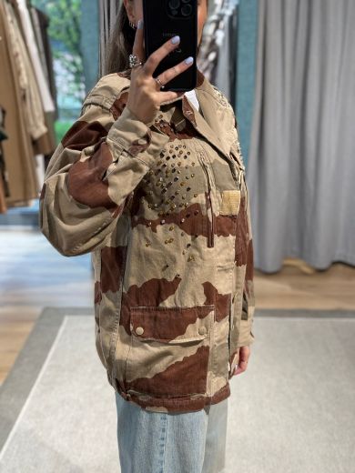 Immagine di GIACCA CAMICIA CAMOUFLAGE STRASS