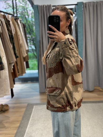 Immagine di GIACCA CAMICIA CAMOUFLAGE STRASS