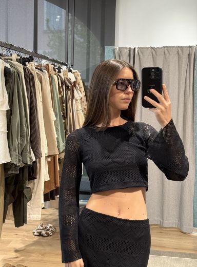 Immagine di MAGLIA CROCHET GIROCOLLO