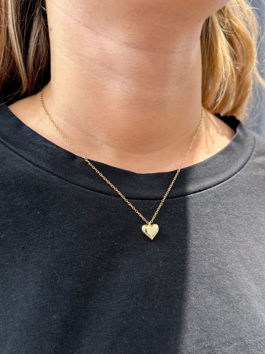 Immagine di COLLANA CUORE BOMBATO