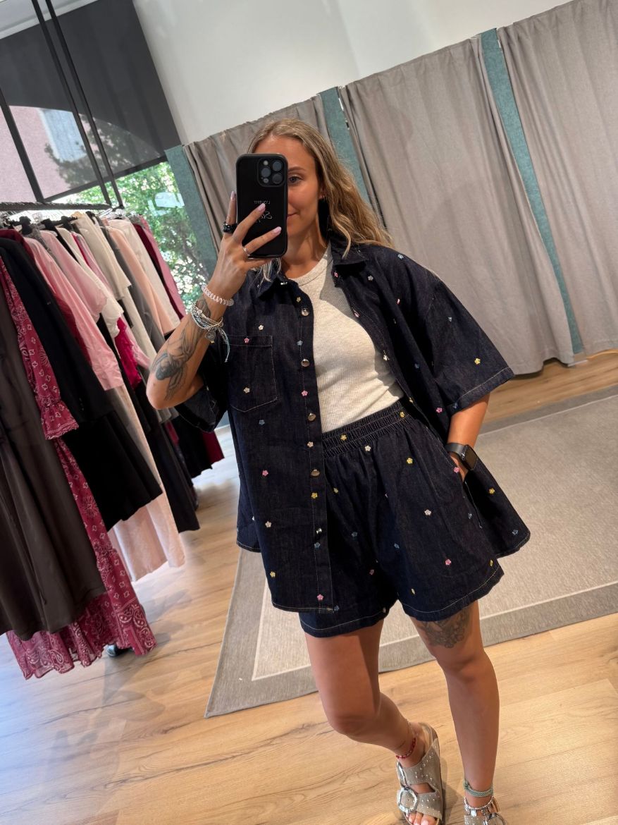 Immagine di COORDINSTO DENIM FIORI
