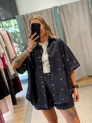 Immagine di COORDINSTO DENIM FIORI