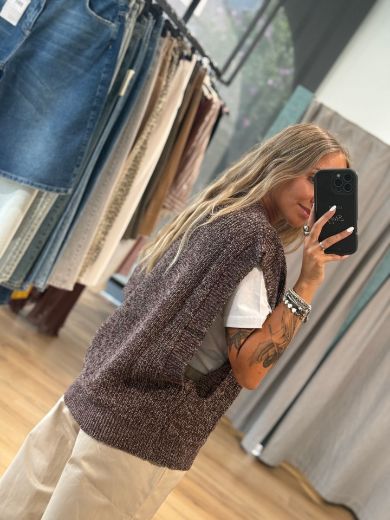 Immagine di GILET IN MAGLIA MELANGE