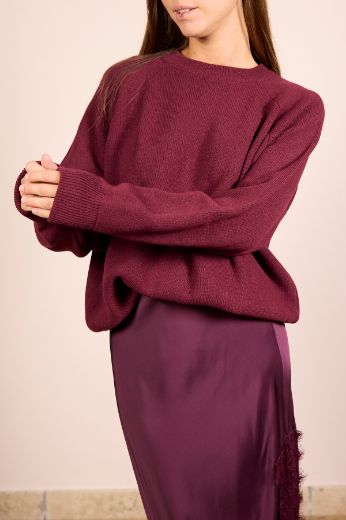 Immagine di MAGLIONE MISTO LANA/CASHMERE - Disponibile in NERO, MARRONE, GRIGIO, BORDEAUX