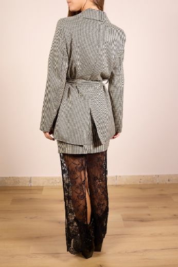 Immagine di BLAZER PIED DE POULE CINTURA