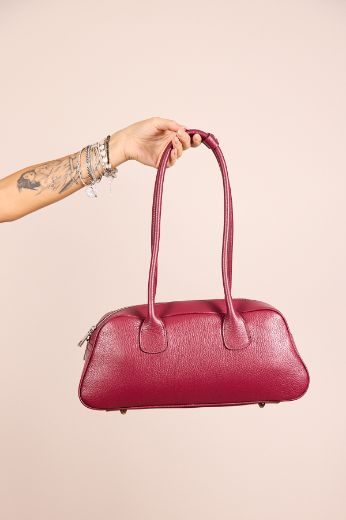 Immagine di BORSA BOWLING - Disponibile in BORDEAUX, TAUPE, MARRONE, GRIGIO, NERO