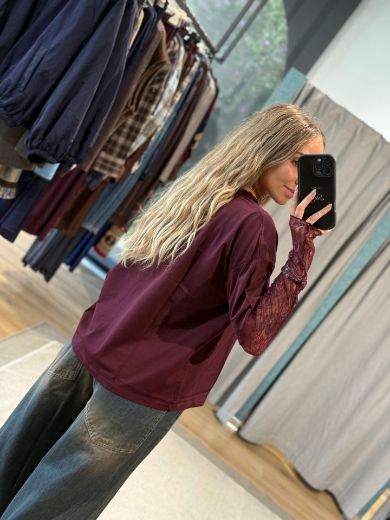 Immagine di T-SHIRT MANICA PIZZO