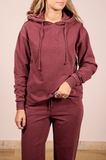 Immagine di FELPA CHILLI STONEWASH - Disponibile in BORDEAUX, NERO