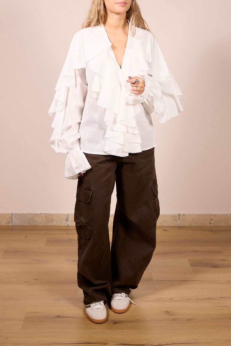 Immagine di CAMICIA ROUCHES - Disponibile in BLU, BIANCO