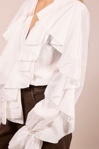 Immagine di CAMICIA ROUCHES - Disponibile in BLU, BIANCO