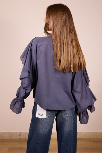 Immagine di CAMICIA ROUCHES - Disponibile in BLU, BIANCO