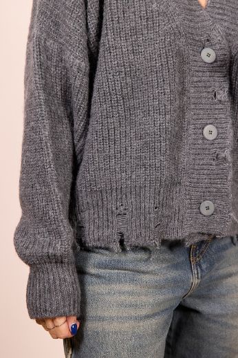 Immagine di CARDIGAN IN MAGLIA CON ROTTURE