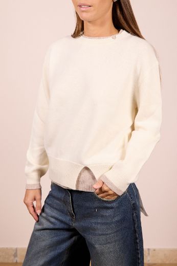 Immagine di MAGLIONE BICOLOR 100% LANA