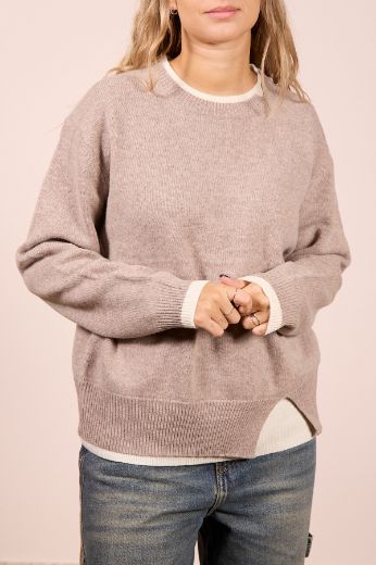 Immagine di MAGLIONE BICOLOR 100% LANA