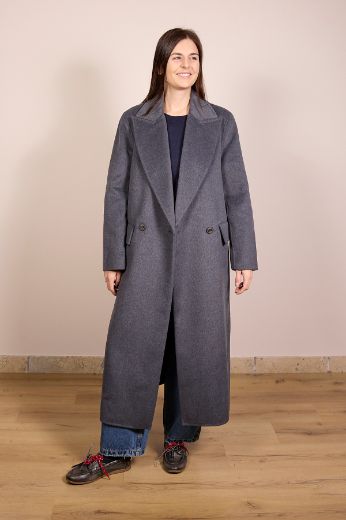 Immagine di CAPPOTTO LUNGO HANDMADE ICON - Disponibile in MARRONE, GRIGIO, TORTORA