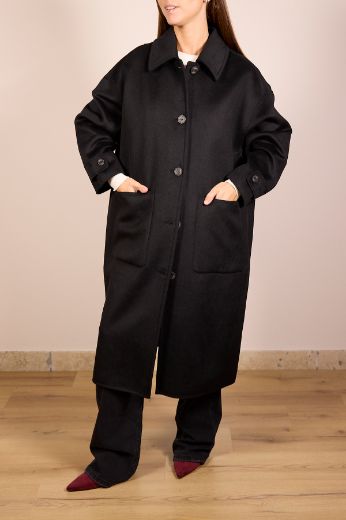 Immagine di CAPPOTTO LUNGO HANDMADE - Disponibile in NERO, BLU