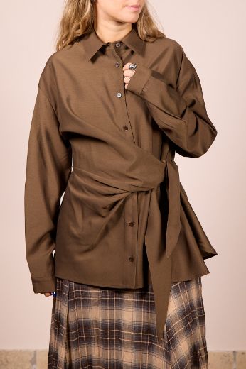 Immagine di CAMICIA MARRONE NODO