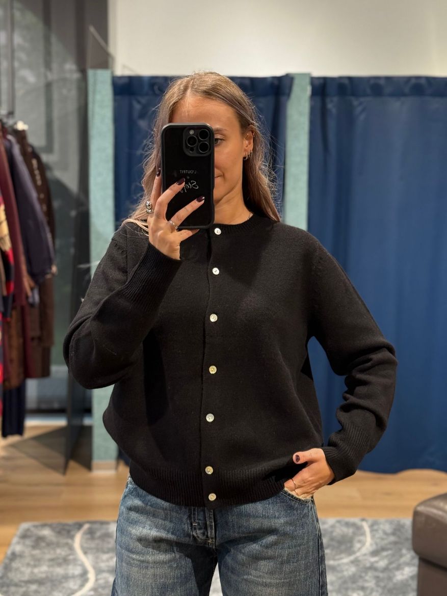 Immagine di CARDIGAN 100% LANA - Disponibile in NERO, MARRONE, GRIGIO SCURO