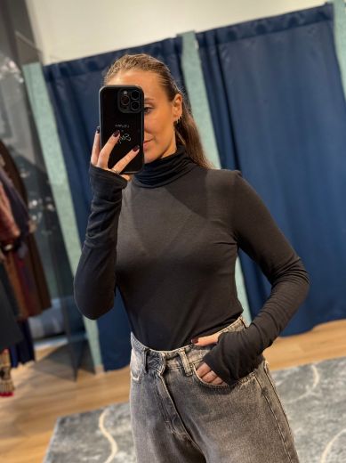 Immagine di MAGLIA LANA MODAL DOLCEVITA - Disponibile in NERO, MARRONE, GRIGIO