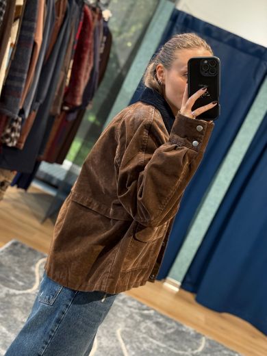 Immagine di GIACCA IN DENIM CON FLOCCATURA