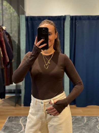 Immagine di MAGLIA LANA MODAL GIROCOLLO - Disponibile in NERO, MARRONE, GRIGIO