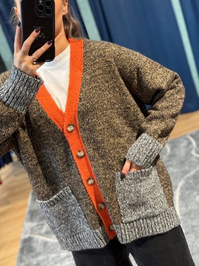 Immagine di CARDIGAN AMY BOTTONI ARANCIO