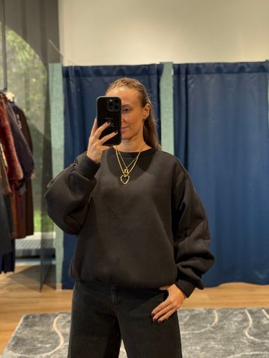 Immagine di FELPA BALOON - Disponibile in MARRONE, GRIGIO, PANNA, NERO