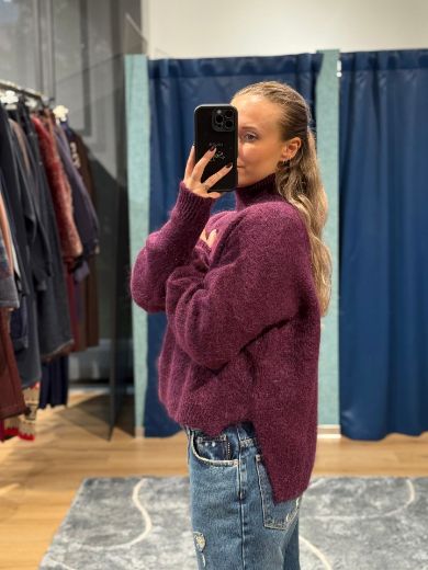 Immagine di MAGLIONE MISTO MOHAIR - Disponibile in NERO, MARRONE, ROSSO