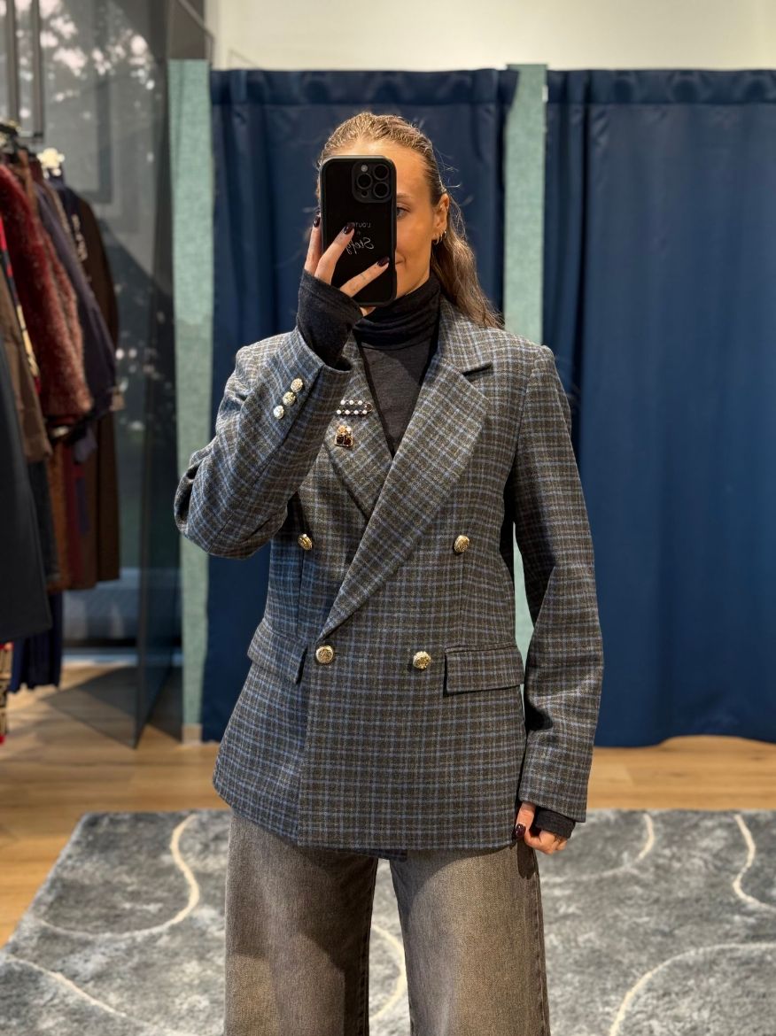 Immagine di GIACCA SFIANCATA GRIGIO/AZZURRO