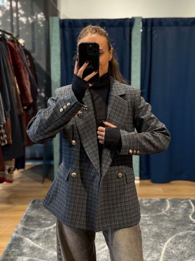 Immagine di GIACCA SFIANCATA GRIGIO/AZZURRO