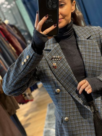 Immagine di GIACCA SFIANCATA GRIGIO/AZZURRO