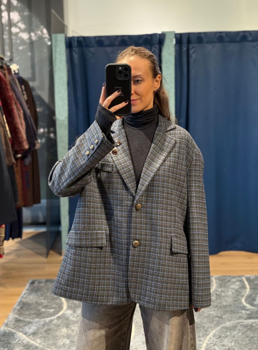 Immagine di GIACCA OVER GRIGIO/AZZURRO