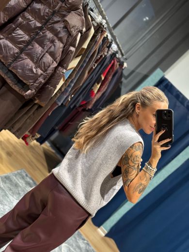 Immagine di GILET 100% LANA - Disponibile in PANNA, MARRONE, GRIGIO, BEIGE