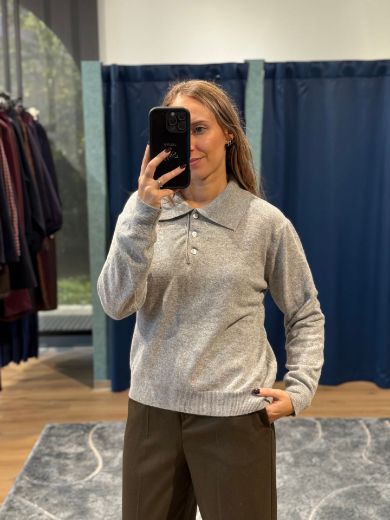 Immagine di POLO MISTO CASHMERE - Disponibile in BLU, GRIGIO, BORDEAUX