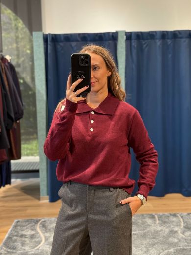 Immagine di POLO MISTO CASHMERE - Disponibile in BLU, GRIGIO, BORDEAUX