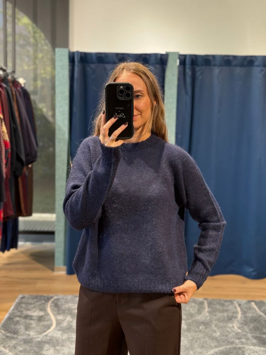 Immagine di MAGLIONE MISTO ALPACA - Disponibile in BIANCO, ROSA, NERO, BORDEAUX, BLU