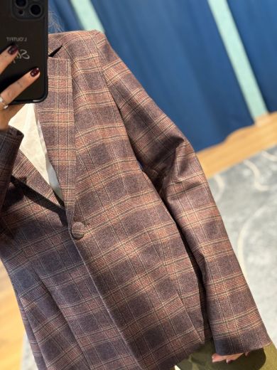 Immagine di GIACCA SLIM CHECK - Disponibile in MARRONE, BORDEAUX