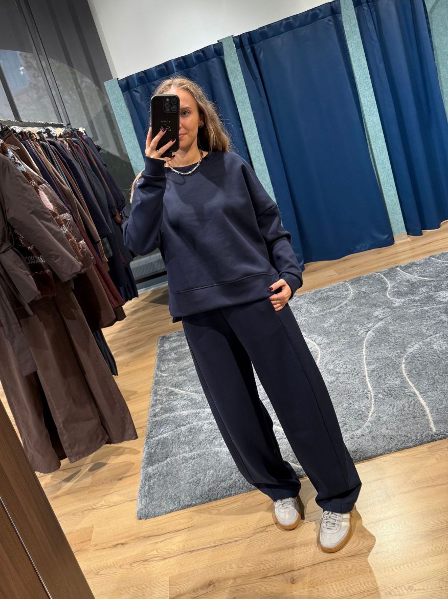 Immagine di TUTA FELPATA PANTA BAGGY - Disponibile in TAUPE, MARRONE, BLU, BORDEAUX, NERO