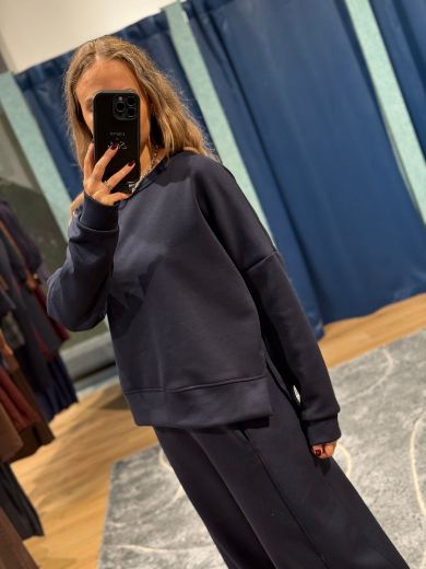 Immagine di TUTA FELPATA PANTA BAGGY - Disponibile in TAUPE, MARRONE, BLU, BORDEAUX, NERO