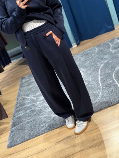 Immagine di TUTA FELPATA PANTA BAGGY - Disponibile in TAUPE, MARRONE, BLU, BORDEAUX, NERO