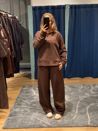 Immagine di TUTA FELPATA PANTA BAGGY - Disponibile in TAUPE, MARRONE, BLU, BORDEAUX, NERO