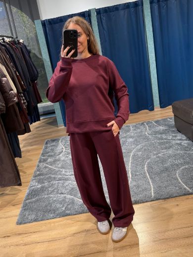 Immagine di TUTA FELPATA PANTA BAGGY - Disponibile in TAUPE, MARRONE, BLU, BORDEAUX, NERO