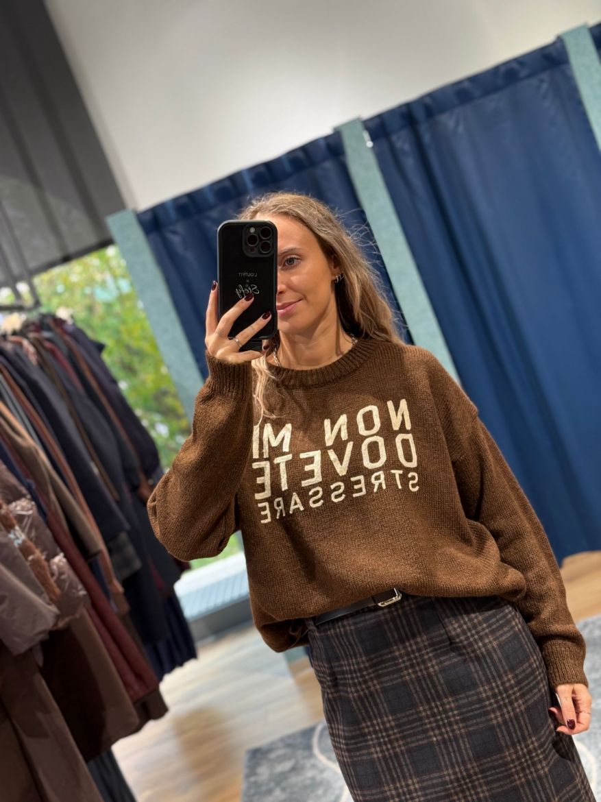 Immagine di MAGLIONE NO STRESS - Disponibile in PANNA, MARRONE, BORDEAUX