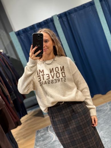 Immagine di MAGLIONE NO STRESS - Disponibile in PANNA, MARRONE, BORDEAUX