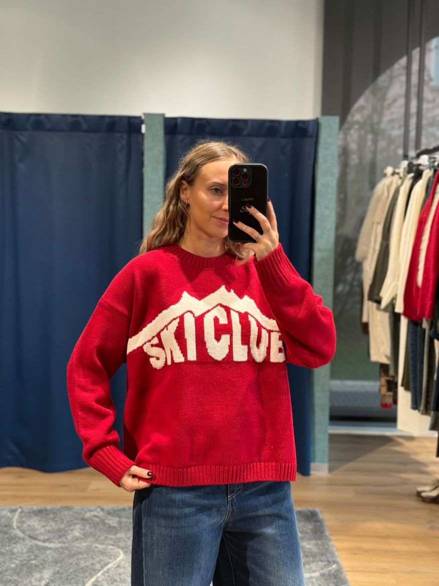 Immagine di MAGLIONE SKY CLUB - Disponibile in ROSSO, PANNA