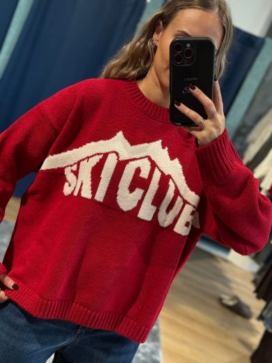 Immagine di MAGLIONE SKY CLUB - Disponibile in ROSSO, PANNA